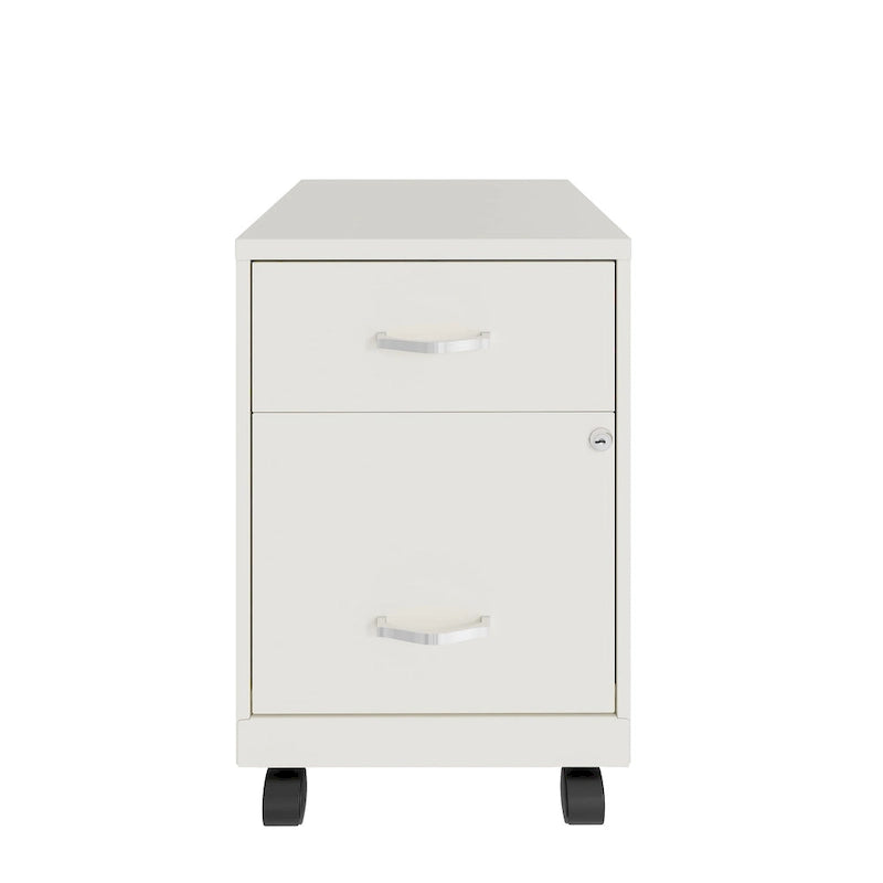 Classeur vertical mobile de 18 po de profondeur, 2 tiroirs, format lettre, avec tiroir à accessoires