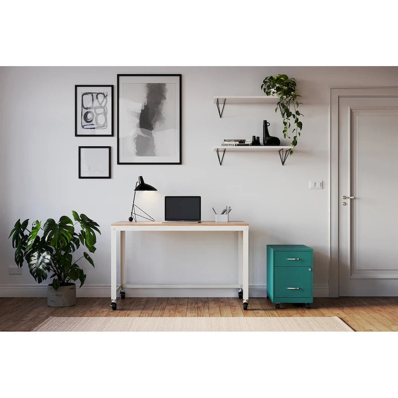 Classeur vertical mobile de 18 po de profondeur, 2 tiroirs, format lettre, avec tiroir à accessoires