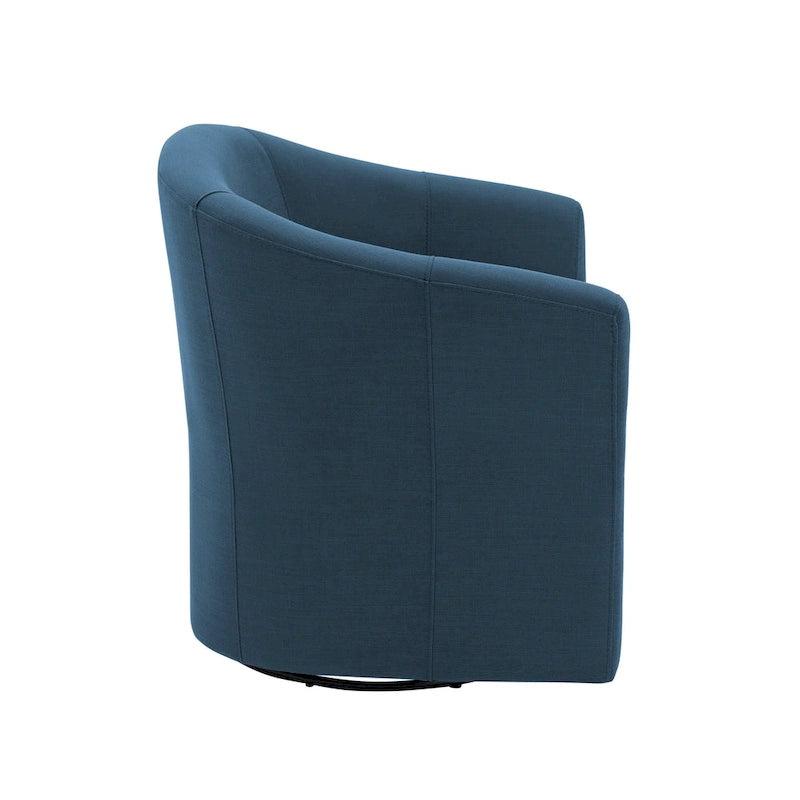 Lot de 2 fauteuils d’appoint modernes pivotants en forme de tonneau, rembourrés, pour le salon