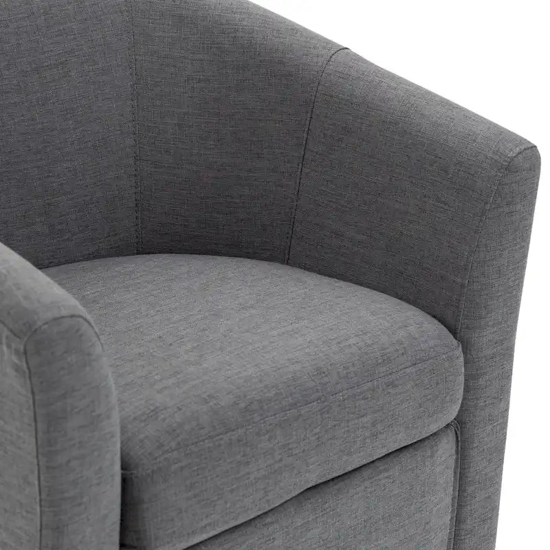Lot de 2 fauteuils d’appoint modernes pivotants en forme de tonneau, rembourrés, pour le salon